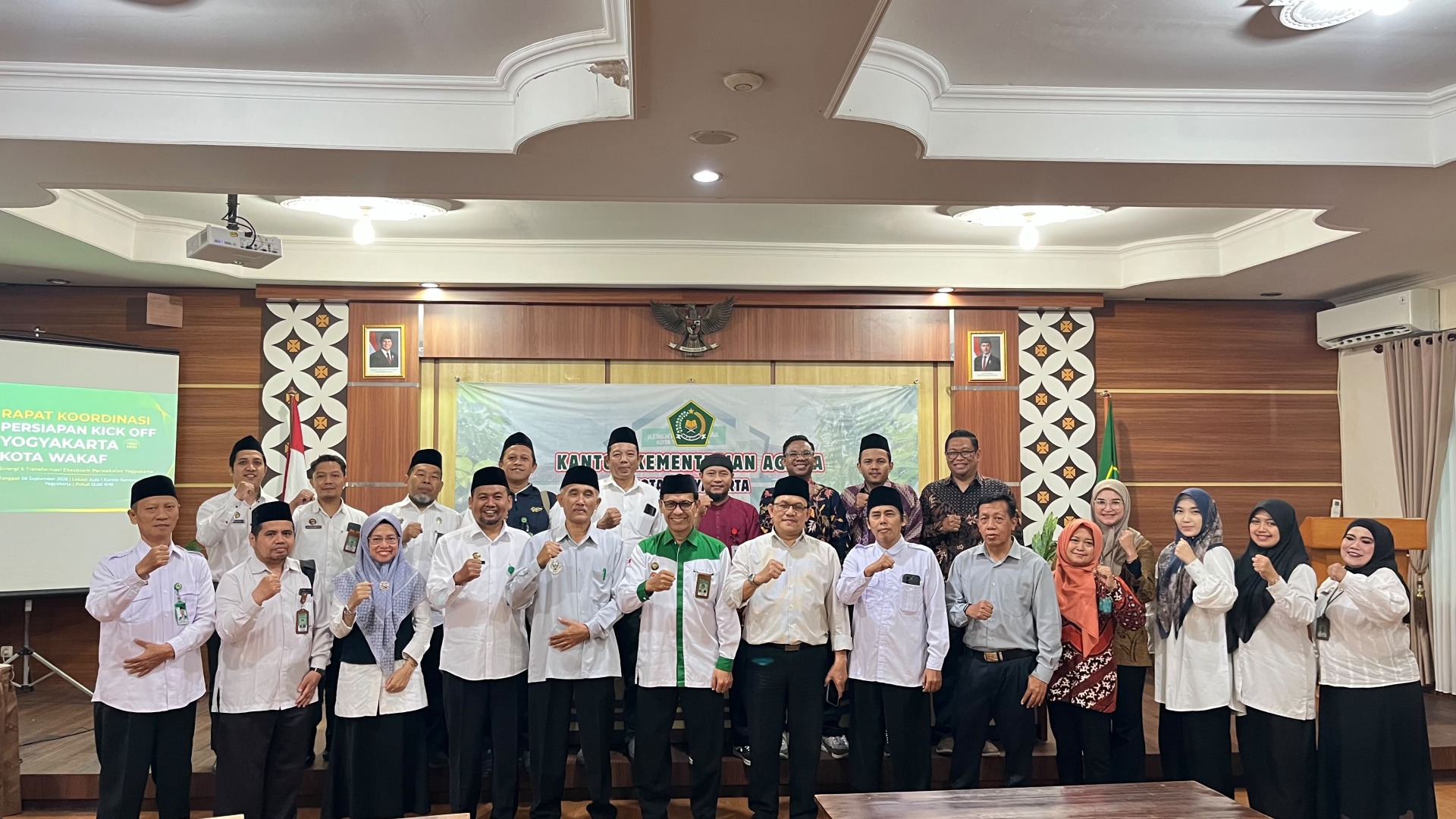 KETUA BWI DIY HADIRI MUSYAWARAH KOORDINASI PERSIAPAN KICK OFF KOTA WAKAF KOTA YOGYAKARTA